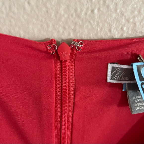 Chelsea28 Bell Sleeve Chiffon Coral Shirt Dress - Picture 5 of 12